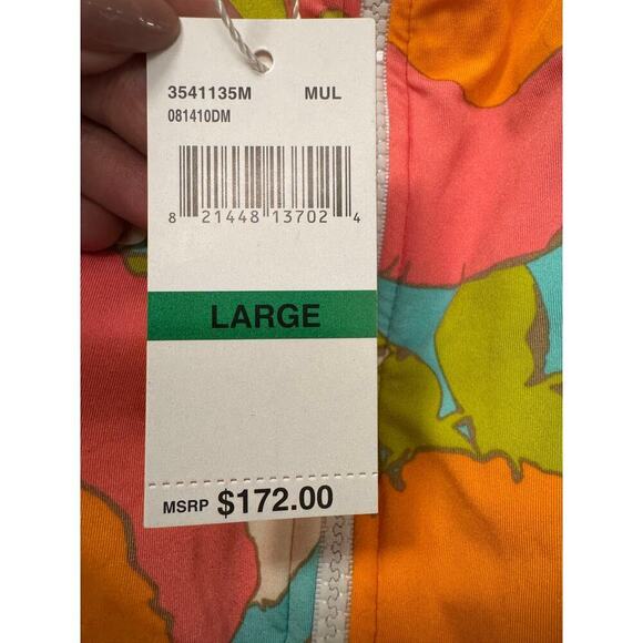 Trina Turk Large NWT Playa De Flor Half Zip Long Sleeve Rash Guard Paddle Suit - Picture 6 of 10